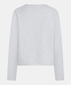 Alternative view of Penn&Ink S26F1830 sweater print grey melange/black