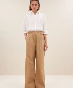 By-Bar Z26 Benji poplin pants camel