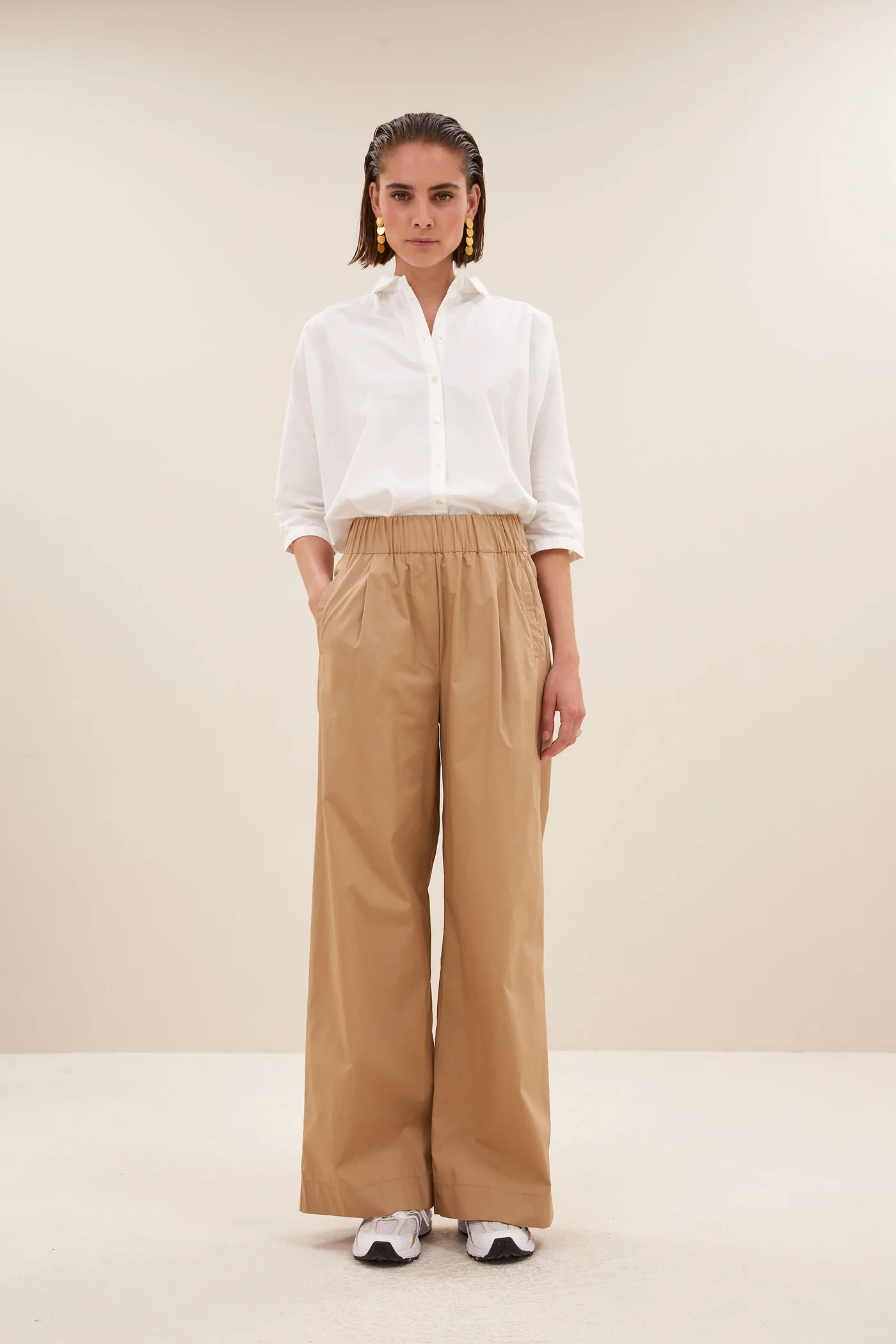 By-Bar Z26 Benji poplin pants camel