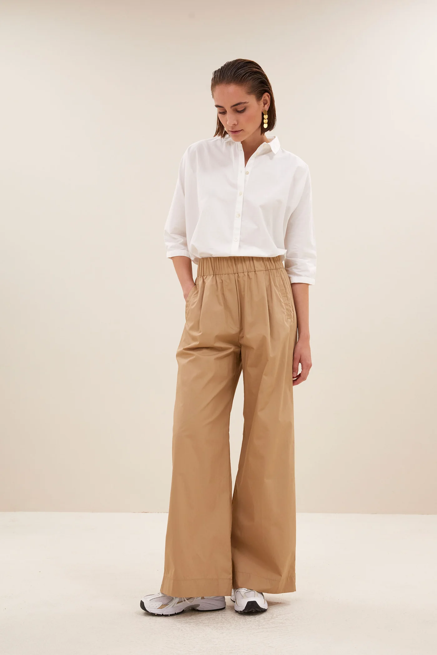 By-Bar Z26 Benji poplin pants camel - Afbeelding 4