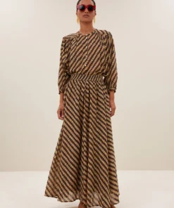 By-Bar Becky manilla blouse manilla print