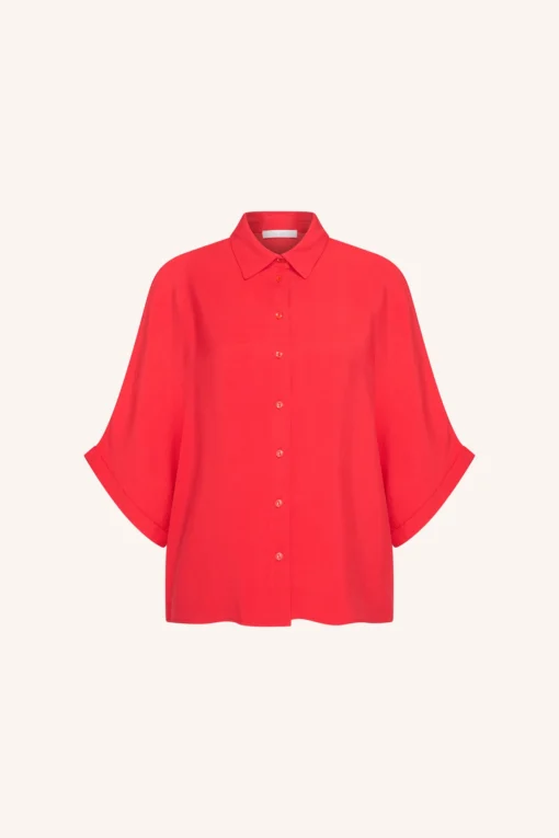 Alternative view of By-Bar Sunny satin stripe blouse lollipop