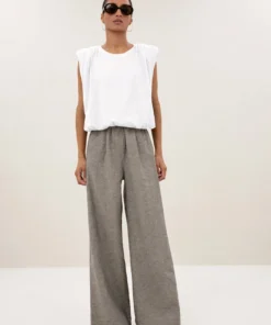 By-Bar Nilou jersey top off white