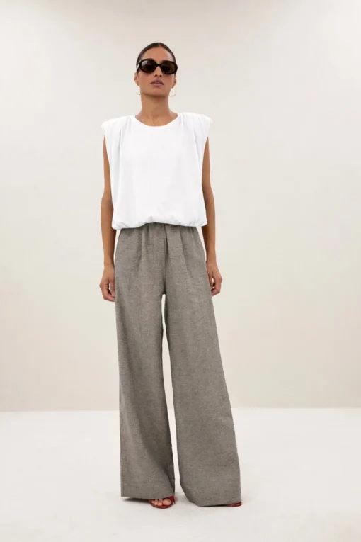 By-Bar Nilou jersey top off white