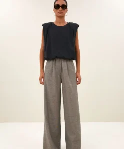 By-Bar Benji melange pants charcoal melee