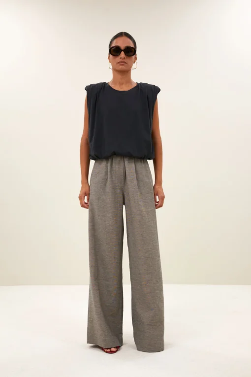By-Bar Benji melange pants charcoal melee