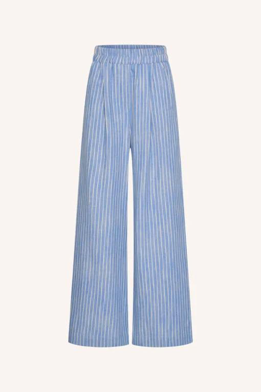 Alternative view of By-Bar Benji melange stripe pants sapphire blue stripe