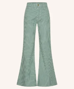 Alternative view of By-Bar Femme stripe pants dark green stripe