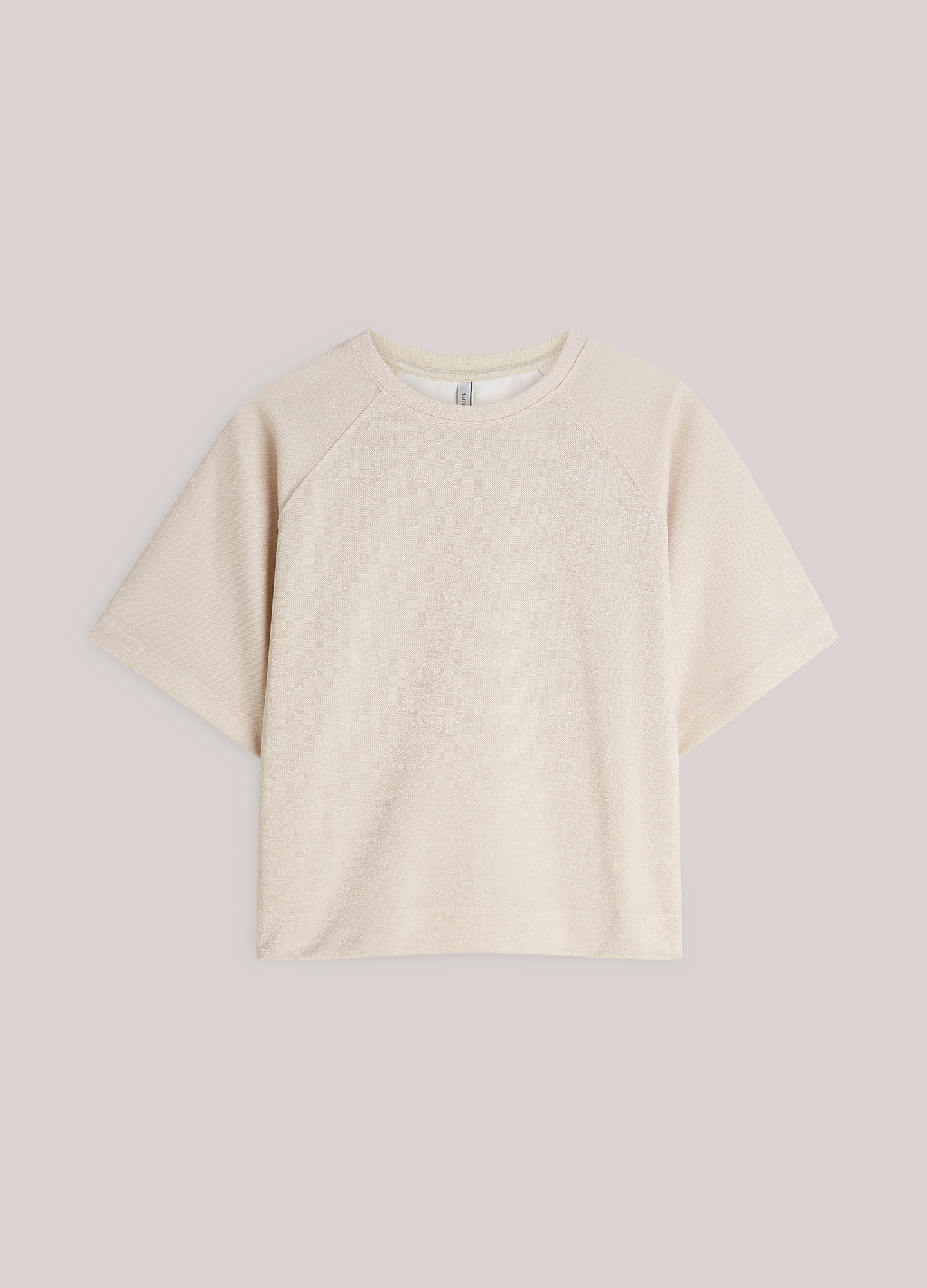 Summum 3s5275 Top boxy tee sparkle ivory - Afbeelding 2