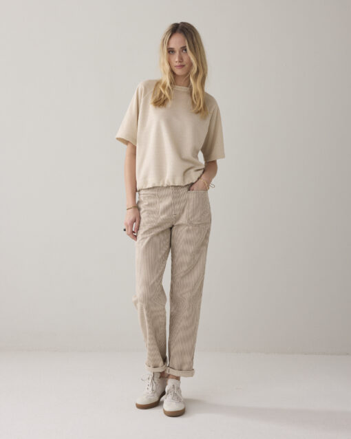 Summum 3s5275 Top boxy tee sparkle ivory