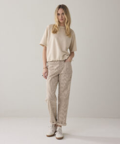 Summum 3s5275 Top boxy tee sparkle ivory