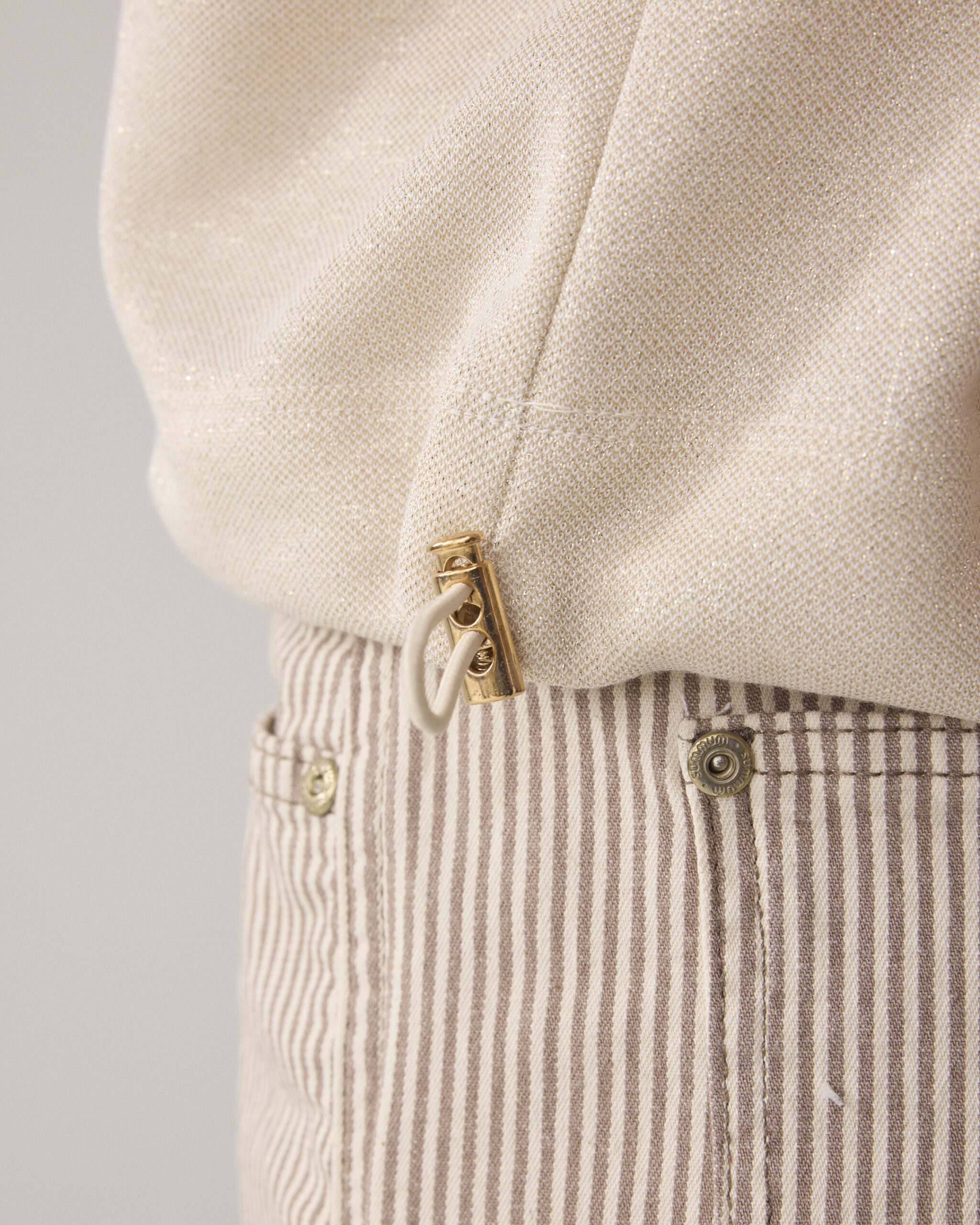 Summum 3s5275 Top boxy tee sparkle ivory - Afbeelding 4