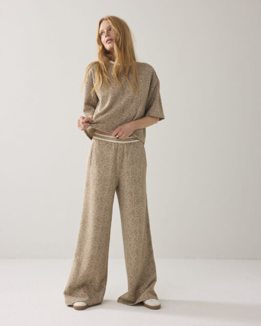 Summum 4s2924 Trouser herringbone khaki