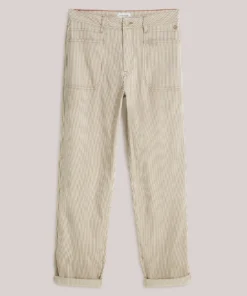 Alternative view of Summum 4s2949 Tapered pant cotton stripe twill khaki