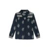Maison Hotel shirt black leaves Rani black henna - Afbeelding 2