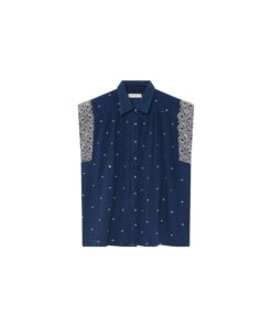 Alternative view of Maison Hotel sleeveless shirt blue Satori Karina deep river