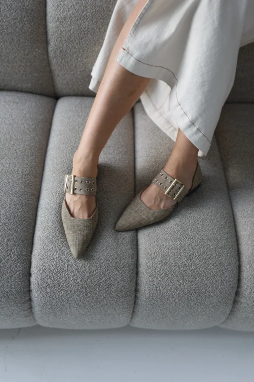 Alternative view of Babouche Binny-84 taupe/kum