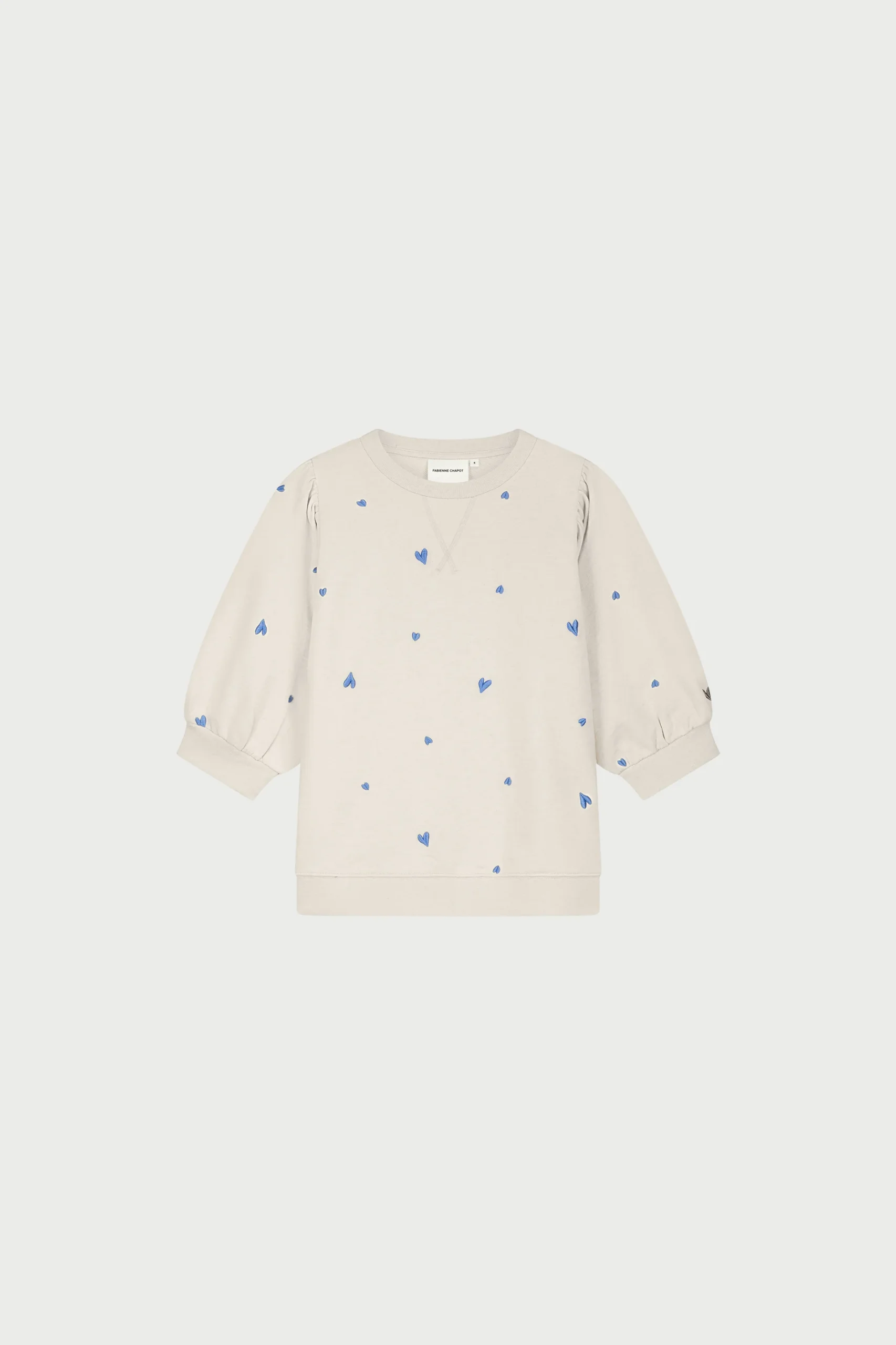 Fabienne Chapot Jana ss sweater oatmeal melange - Afbeelding 2