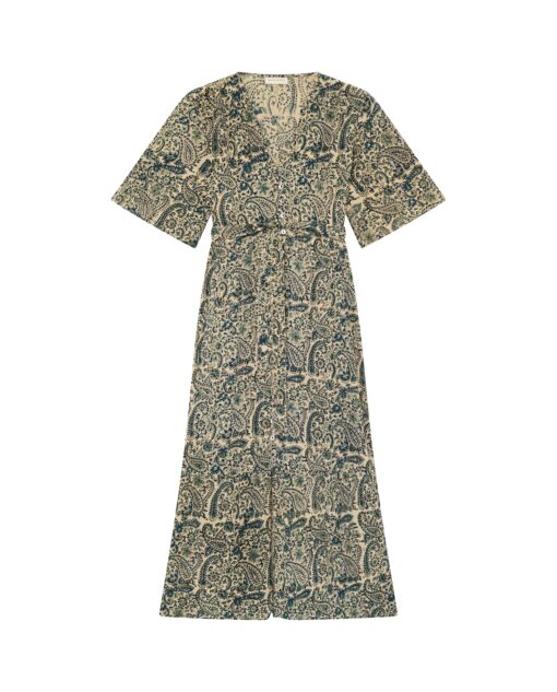 Maison Hotel dress pacific cashmere Manuela dark paisley