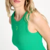 pom amsterdam tops tanktop rib palm green 1217942668
