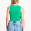 pom amsterdam tops tanktop rib palm green 1217942670