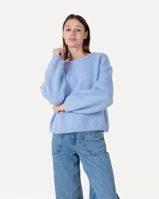 Another-Label Roxane knitted pull sky blue