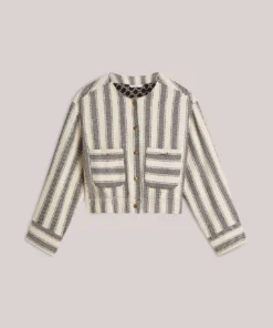 Alternative view of Summum 1s1277 Jacket stripe black-ivory