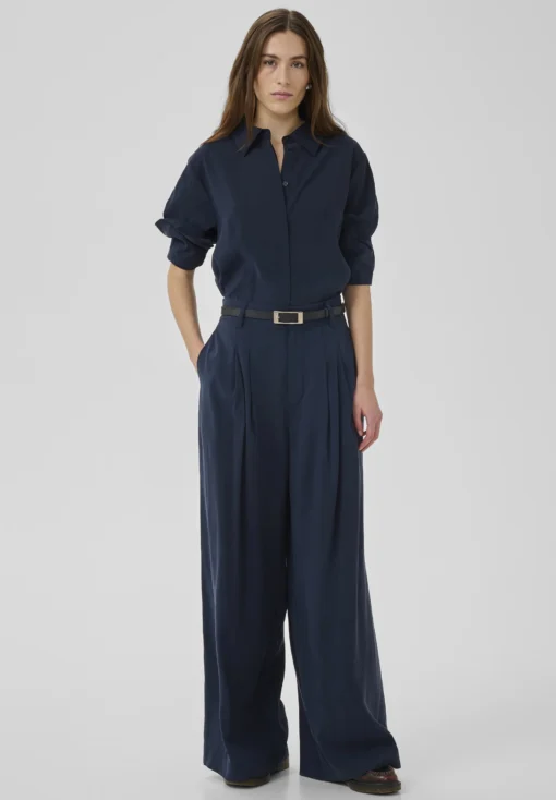 My Essential Wardrobe Mindy high wide pant dark sapphire long