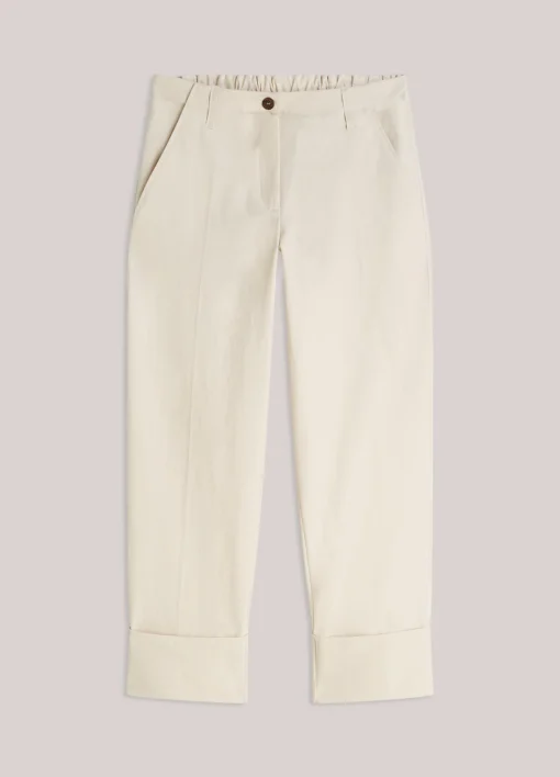 Alternative view of Summum 4s2950 Trousers cotton blend with approx 71cm inseam ivory