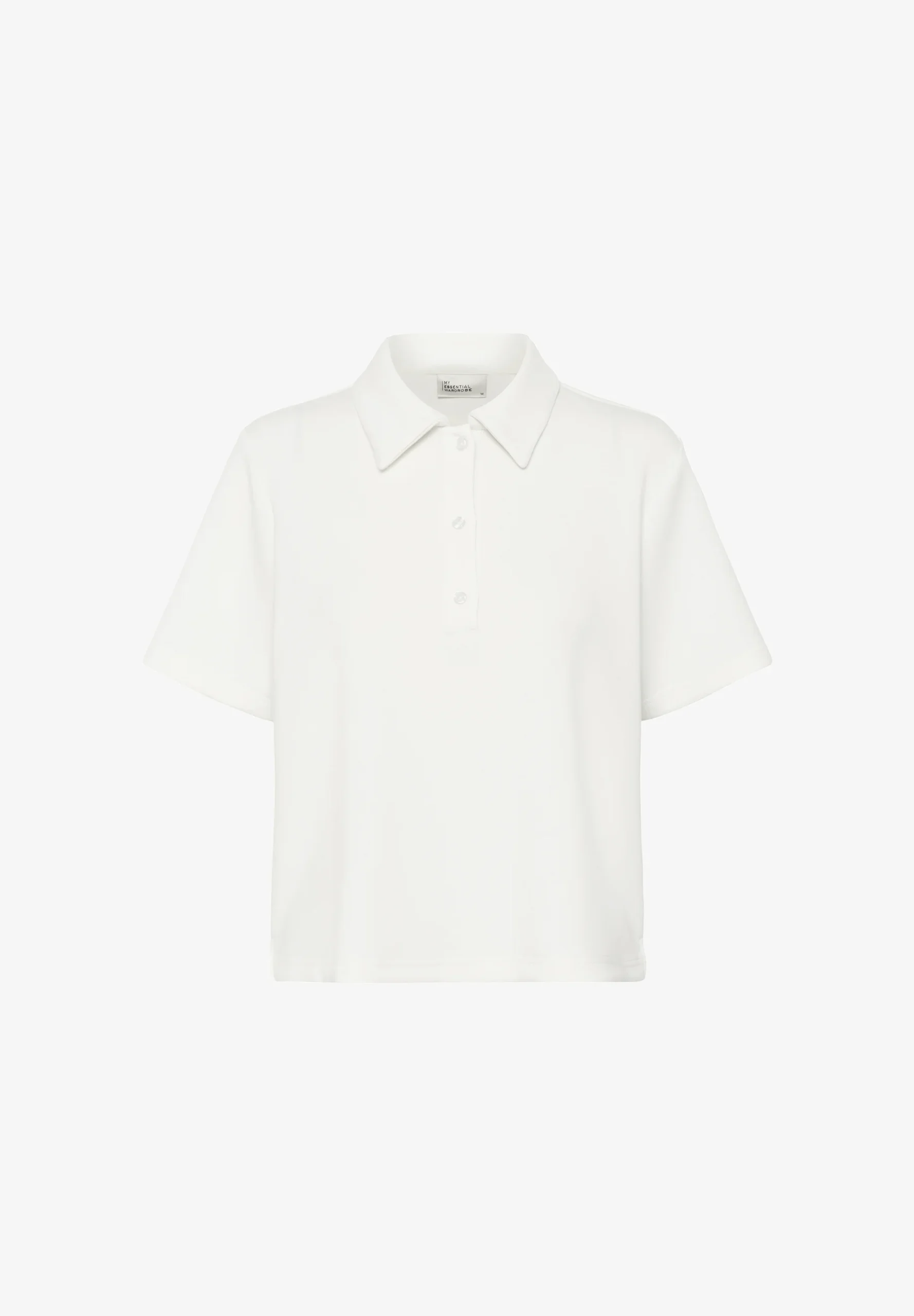My Essential Wardrobe Helle Polo tee snow white - Afbeelding 2
