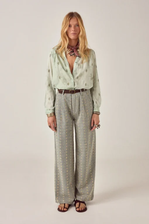 Maison Hotel shirt mineral waves Rani jade