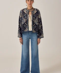Maison Hotel jacket blue mosaic Pati bright blue