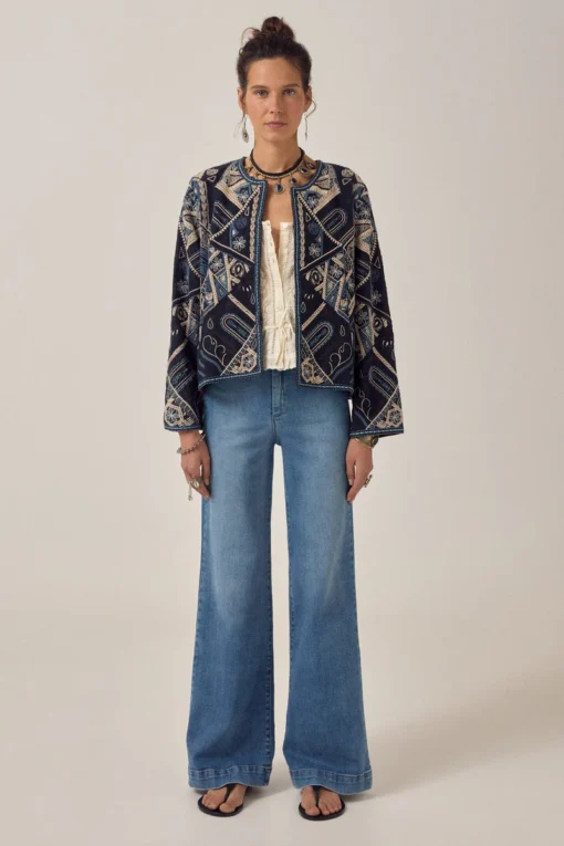 Maison Hotel jacket blue mosaic Pati bright blue