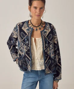 Alternative view of Maison Hotel jacket blue mosaic Pati bright blue