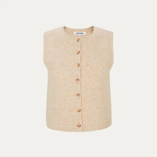 Alternative view of Soft Rebels Z26 Aliy vest knit 226-201 wood ash melange