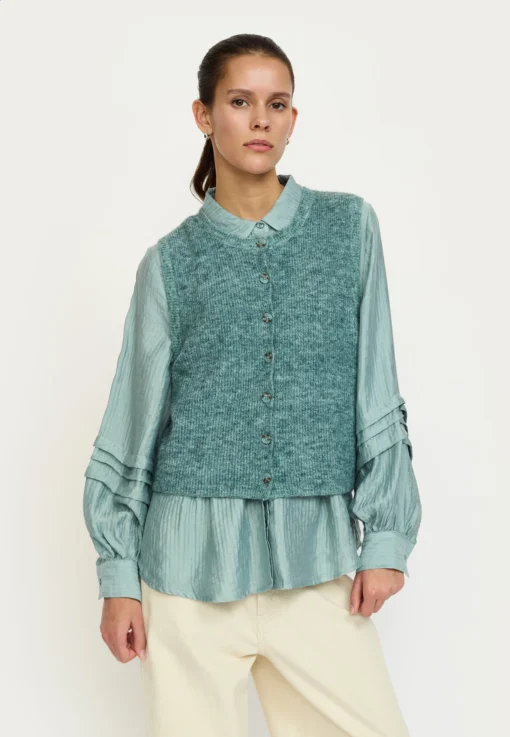 Soft Rebels Z26 Alliy vest knit 226-201 abyss melange