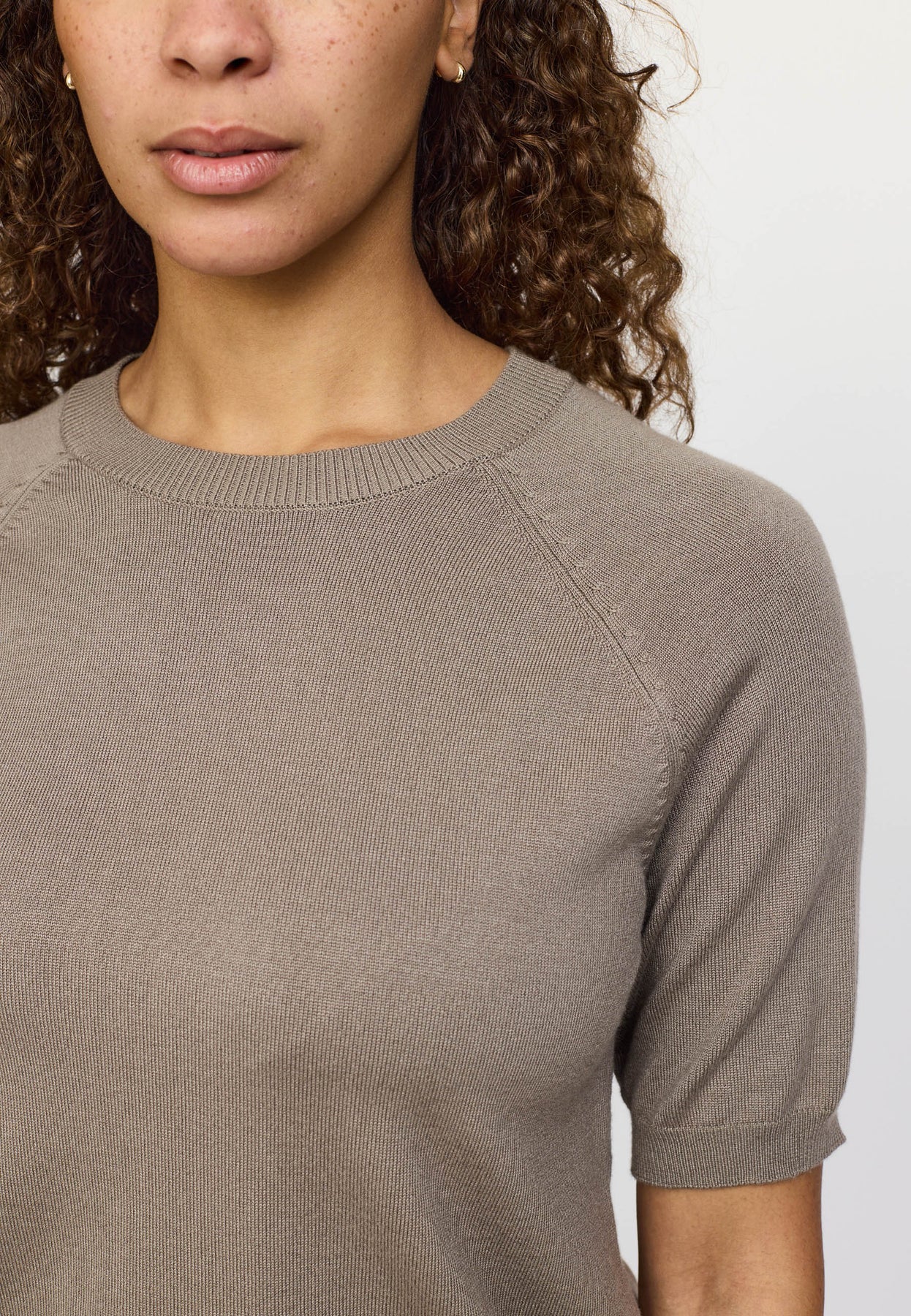 Soft Rebels Z26 Marla o-neck knit 320-200 greige - Afbeelding 3