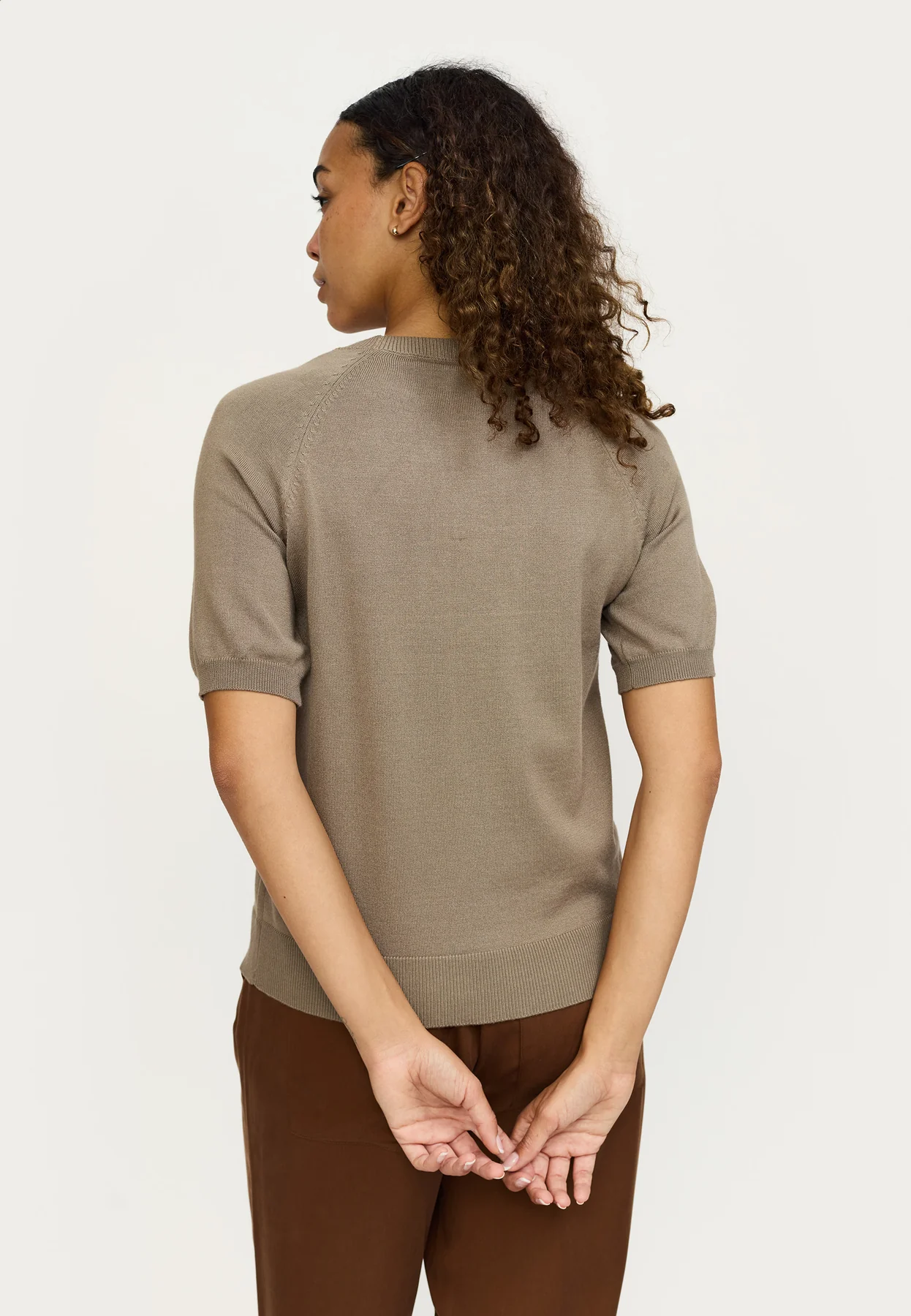 Soft Rebels Z26 Marla o-neck knit 320-200 greige - Afbeelding 2