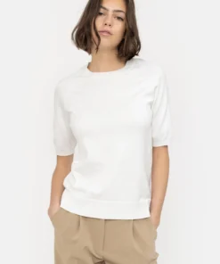 Soft Rebels Z26 Marla o-neck knit 320-200 snow white