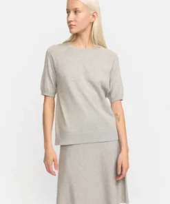 Soft Rebels Z26 Marla o-neck knit 320-200 light grey melange
