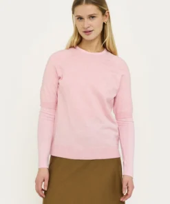 Soft Rebels Z26 Marla ss o-neck knit 320-200-1 bleached mauve melange