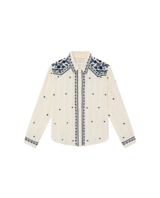 Maison Hotel shirt texas sun Salinger cream indigo