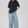 My Essential Wardrobe Mindy polo tee dark sapphir blue