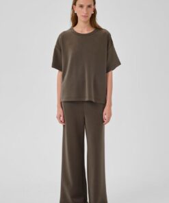 My Essential Wardrobe Helle EMB boxy tee major brownn