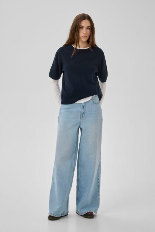 My Essential Wardrobe Jola knit pullover ss dark sapphire blue