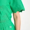 pom amsterdam blouses blouse broderie anglaise palm green 1226665302