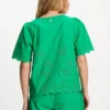 pom amsterdam blouses blouse broderie anglaise palm green 1226665304