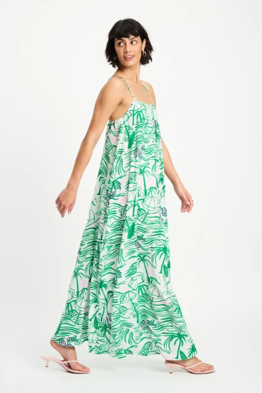 Pom Amsterdam dress Beach Vibes SP9554 green