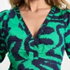 pom amsterdam dresses jurk poplin waves green 1226665331