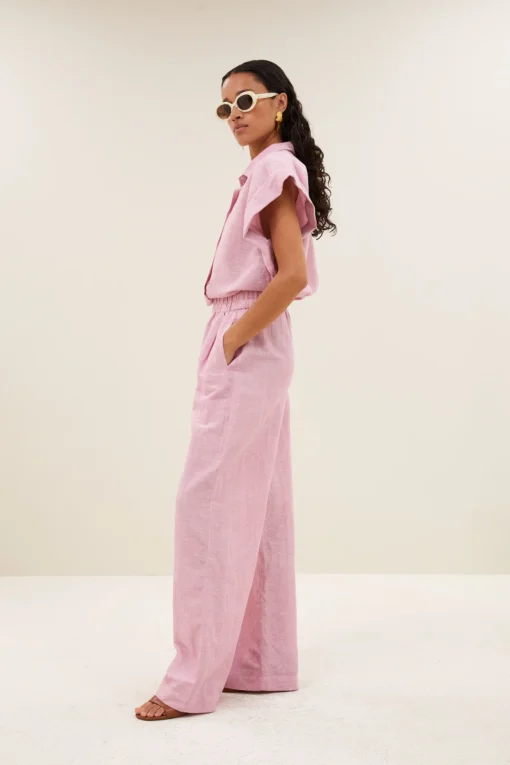 By-Bar Pixie linen blouse dusty pink